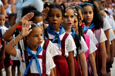 Inicio del curso escolar en Cuba. 1ro de septiembre de 2014.